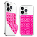 ILKCC 2 Pack Silicone Suction Cup Phone Mount Double Sided Silicone Suction Mount with Higher Suction Power Hands-Free Strong Grip Silicone Phone Accessories Holder for Selfies and Videos