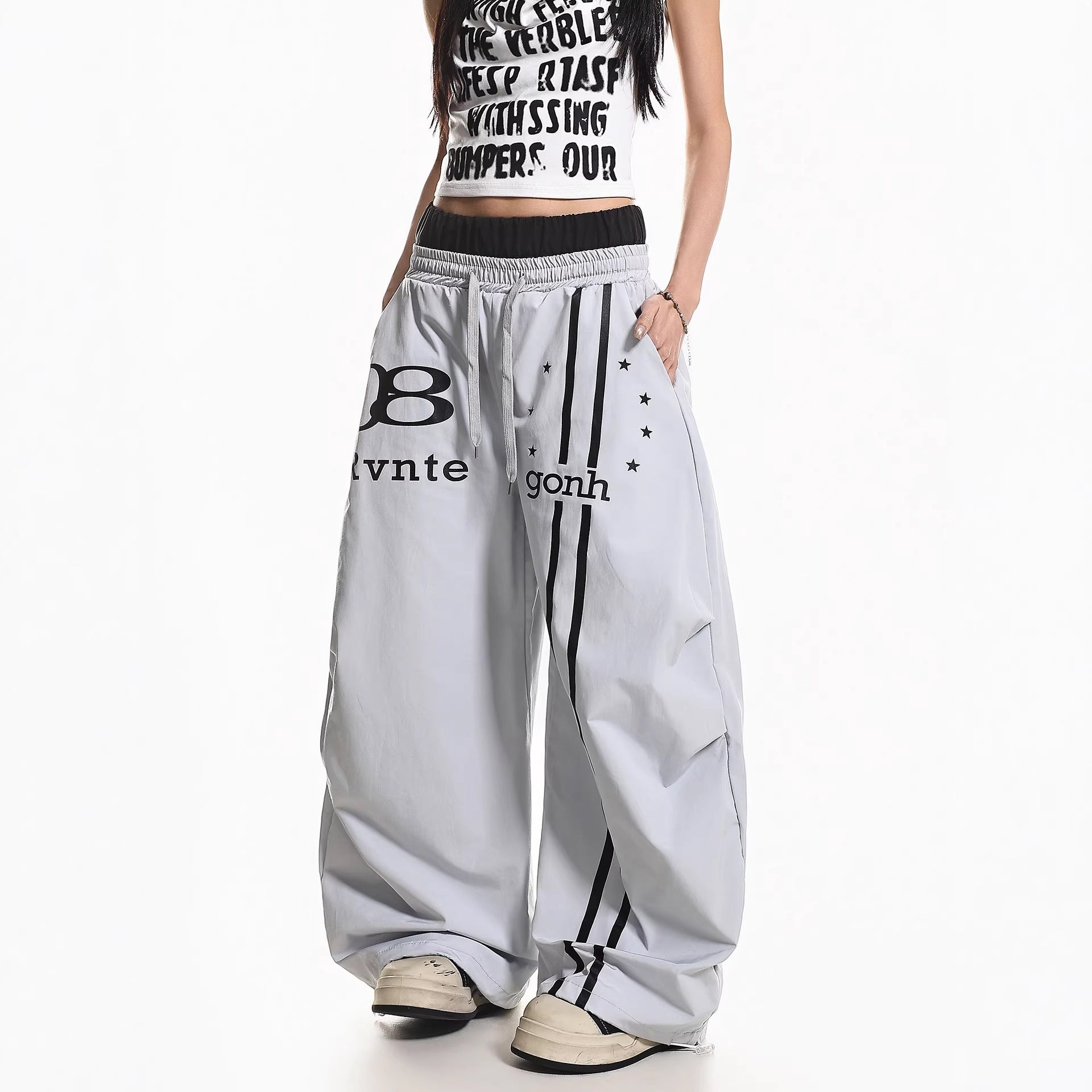 Waistband Paratrooper Cargo Pants for Women