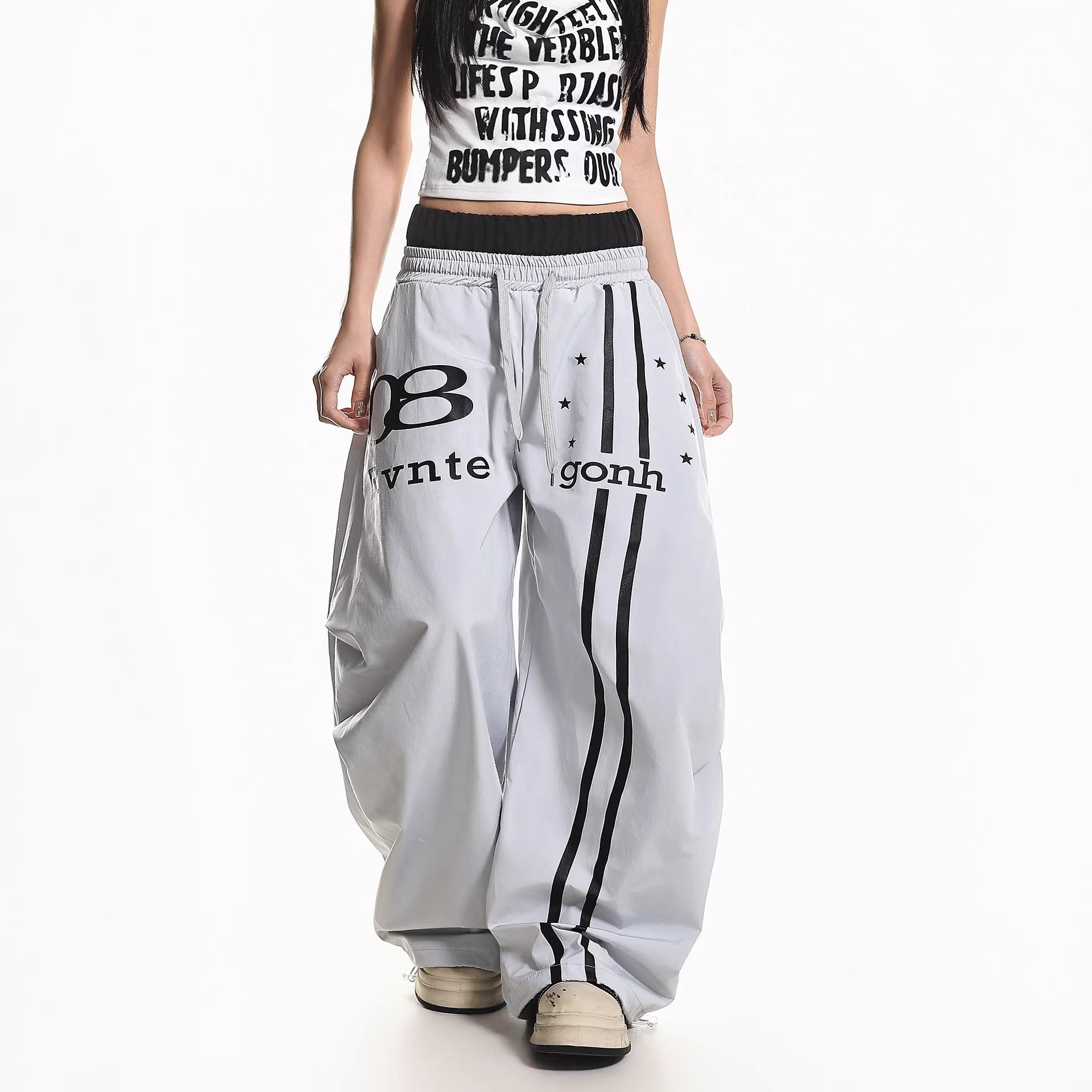 Waistband Paratrooper Cargo Pants for Women