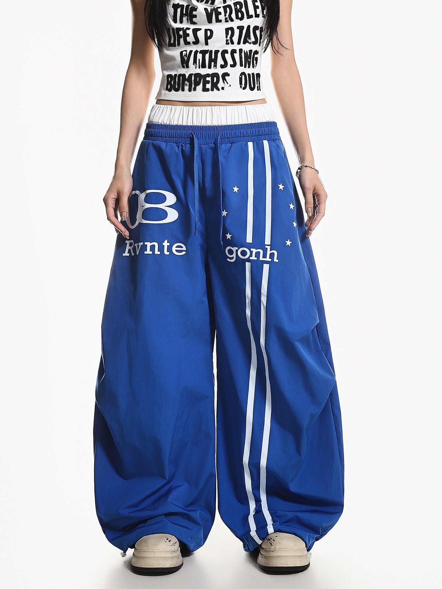 Waistband Paratrooper Cargo Pants for Women
